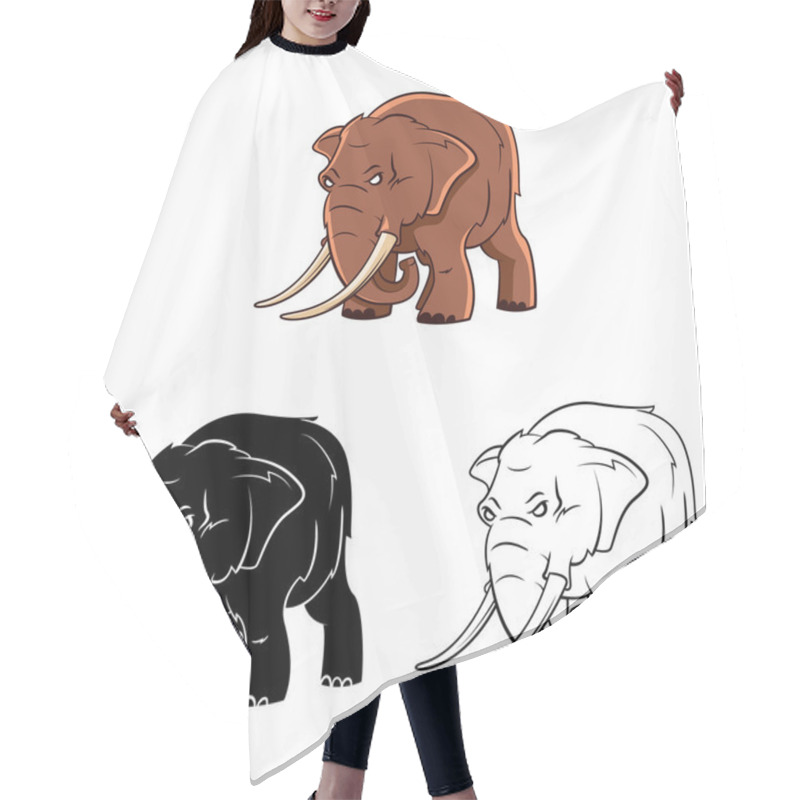 Personality  Elephants Mascot Collection Hair Cutting Cape