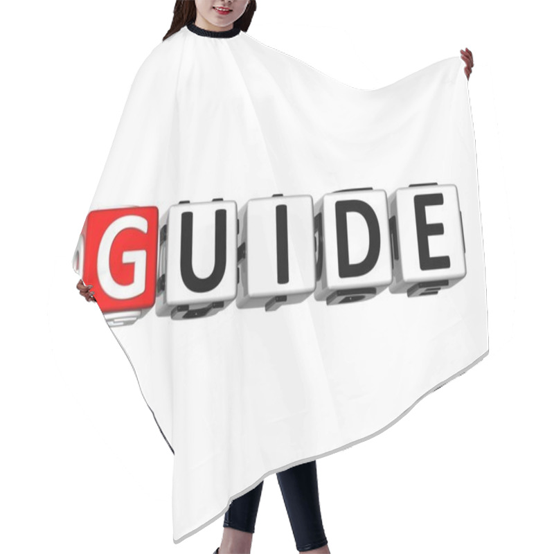 Personality  3D Word Guide On White Background Hair Cutting Cape