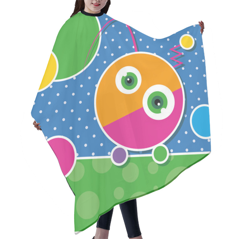 Personality  Cute Robot Greeting Card Hair Cutting Cape