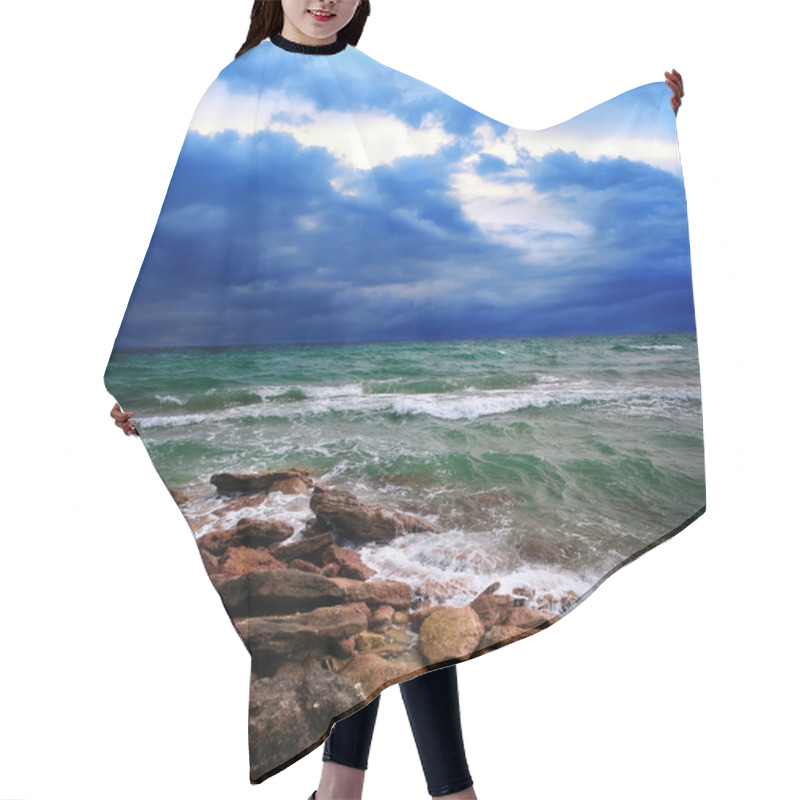 Personality  STORMY SEA LANDSCAPE Hair Cutting Cape