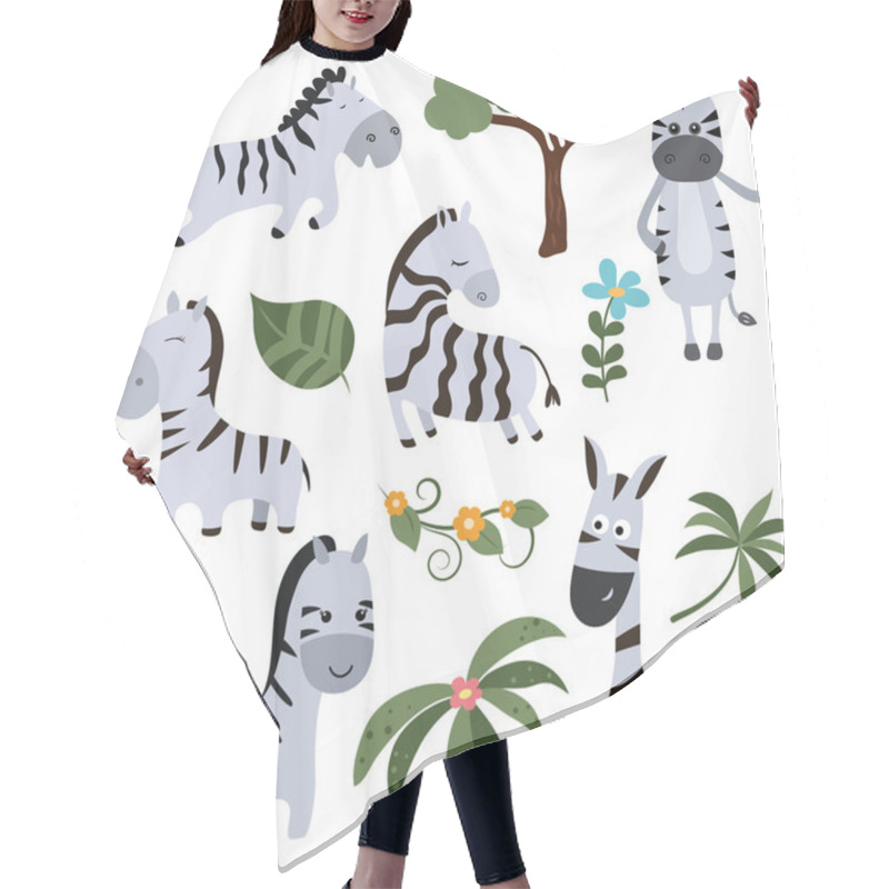 Personality  Set Funny Zebras Hair Cutting Cape