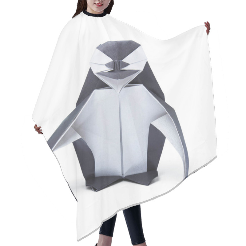 Personality  Penguin Origami Paper Hair Cutting Cape