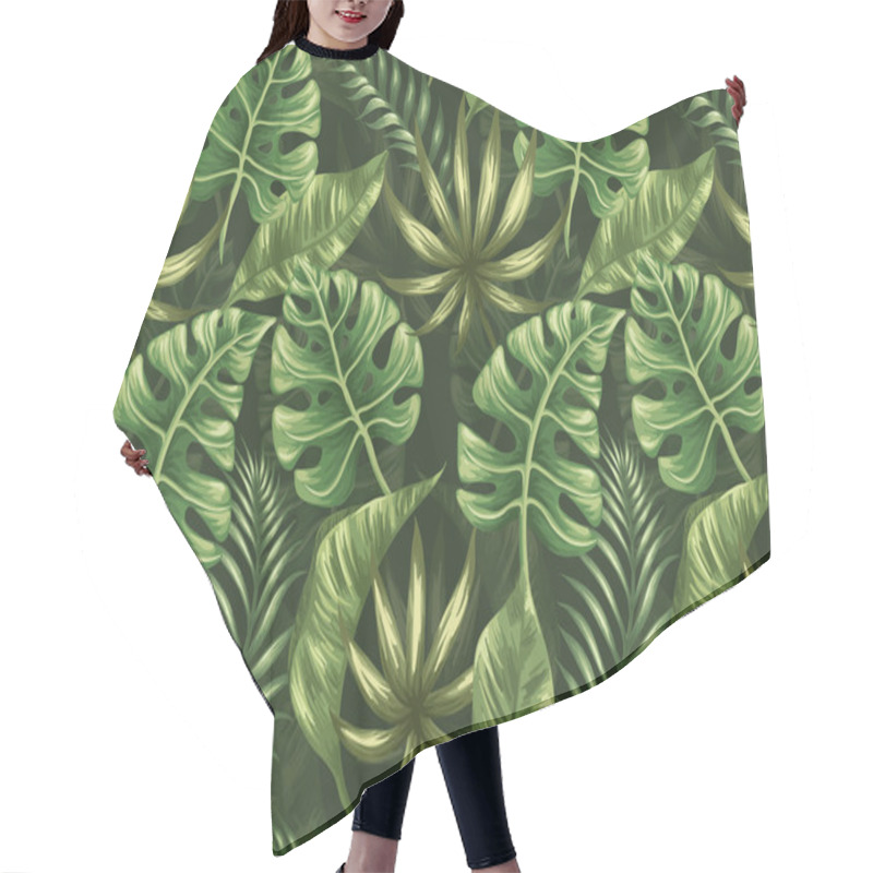 Personality  Tropical Palm Leaves Hair Cutting Cape