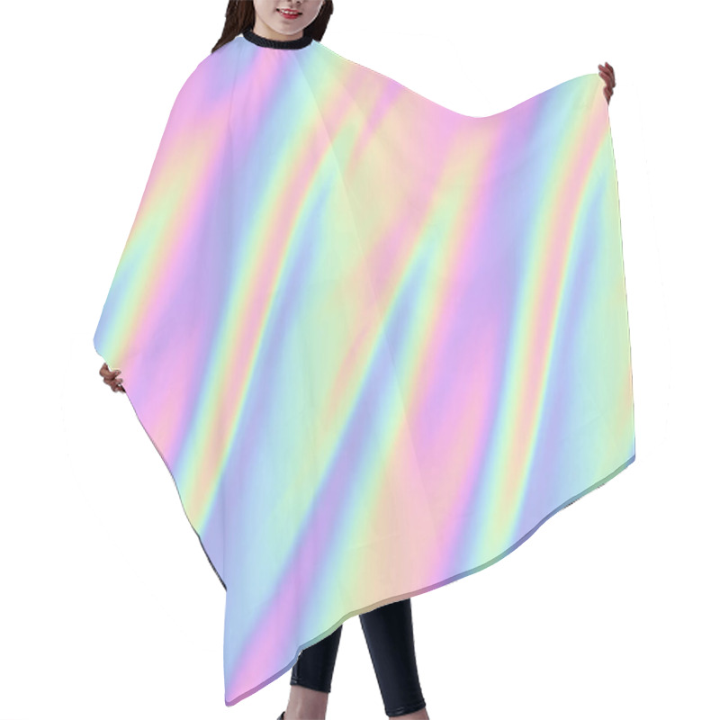 Personality  Seamless Y2K Futurism Iridescent Playful Pastel Holographic Heatmap Ombre Gradient Waves Or Flames Background Texture. Modern Opalescent Pale Rainbow Swirl Neon Nostalgic Cyberbunk Vaporwave Pattern Hair Cutting Cape