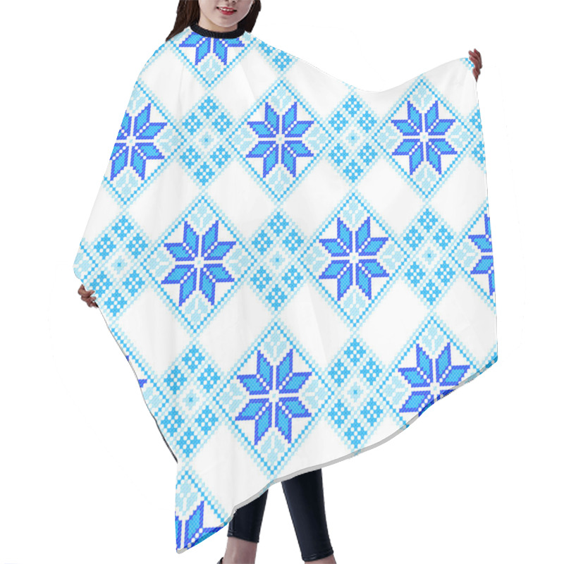 Personality  Seamless Winter Pattern Hair Cutting Cape