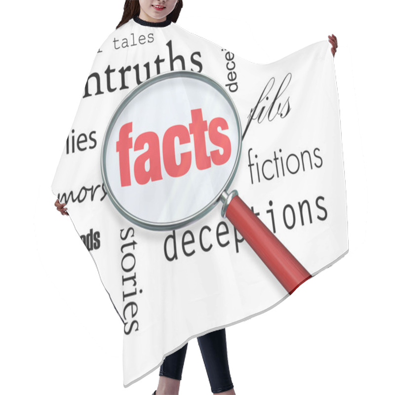 Personality  Searching For Facts Vs. Fiction - Magnifying Glass Hair Cutting Cape