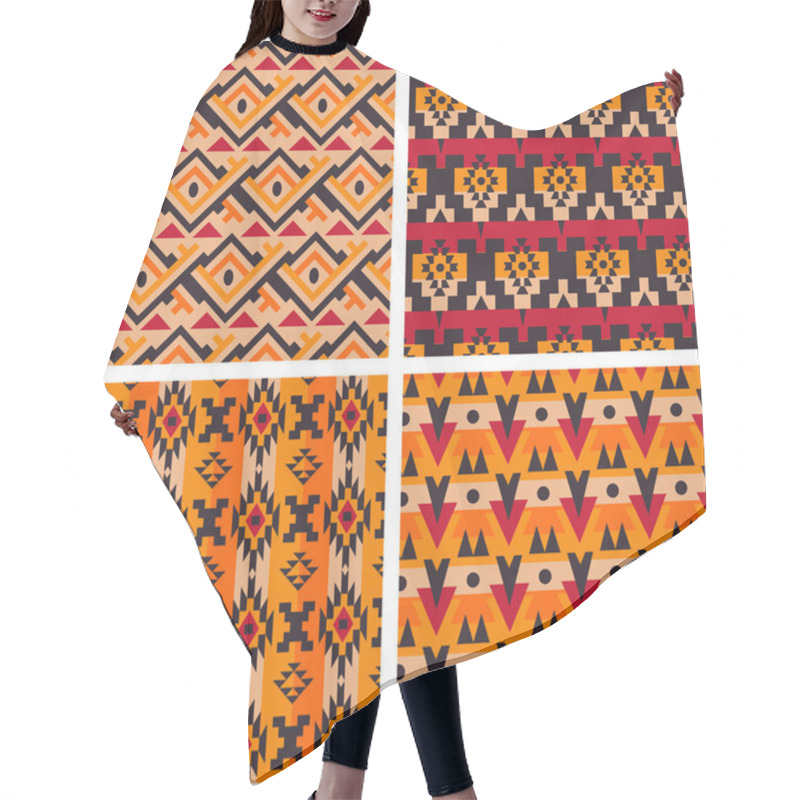 Personality  Tribal Seamless Patterns Hair Cutting Cape