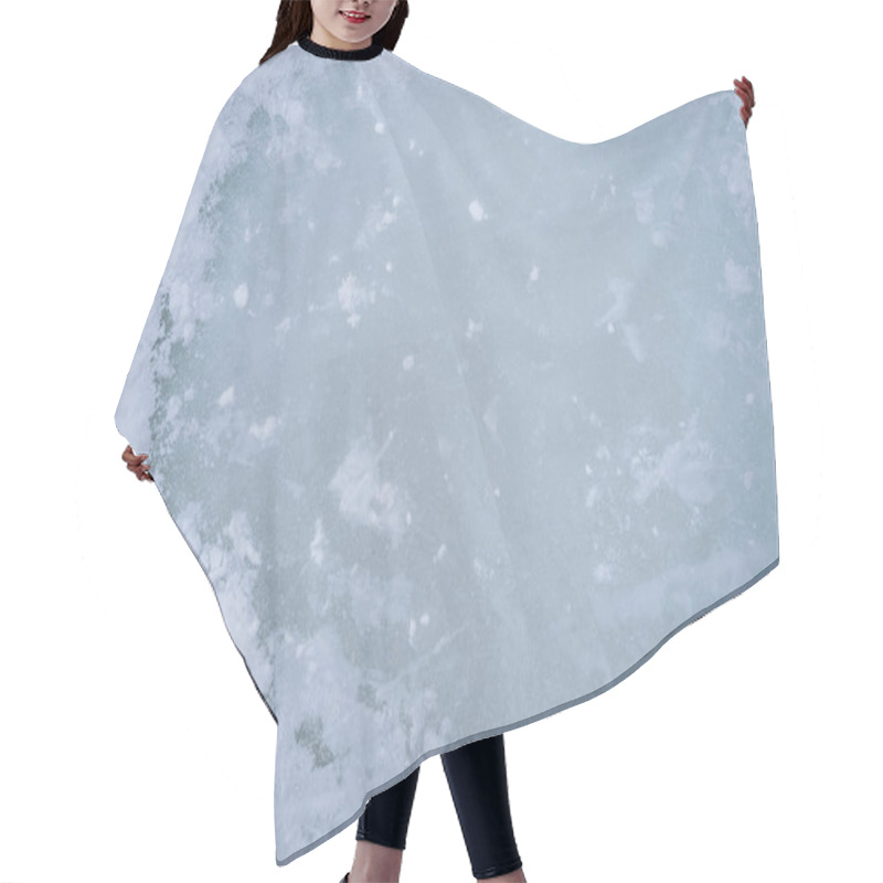 Personality  Ice Texture On Outdoor Rink Hair Cutting Cape