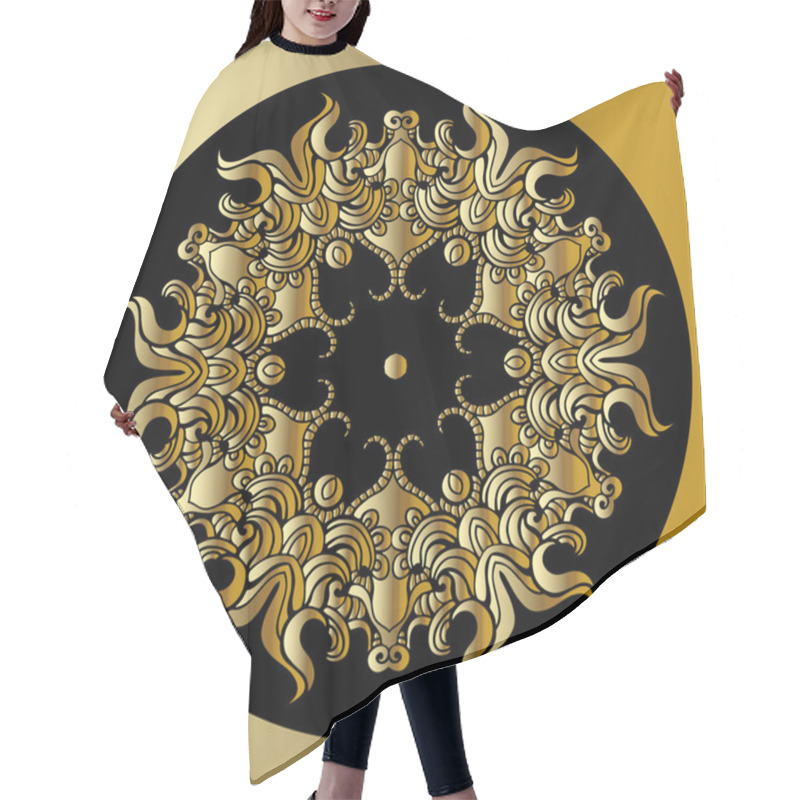 Personality  Gold Mandala Hair Cutting Cape