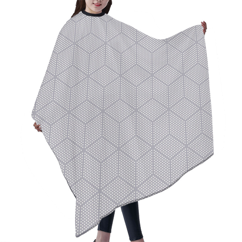 Personality  Monochrome Cube Pattern Of Dots. Hair Cutting Cape