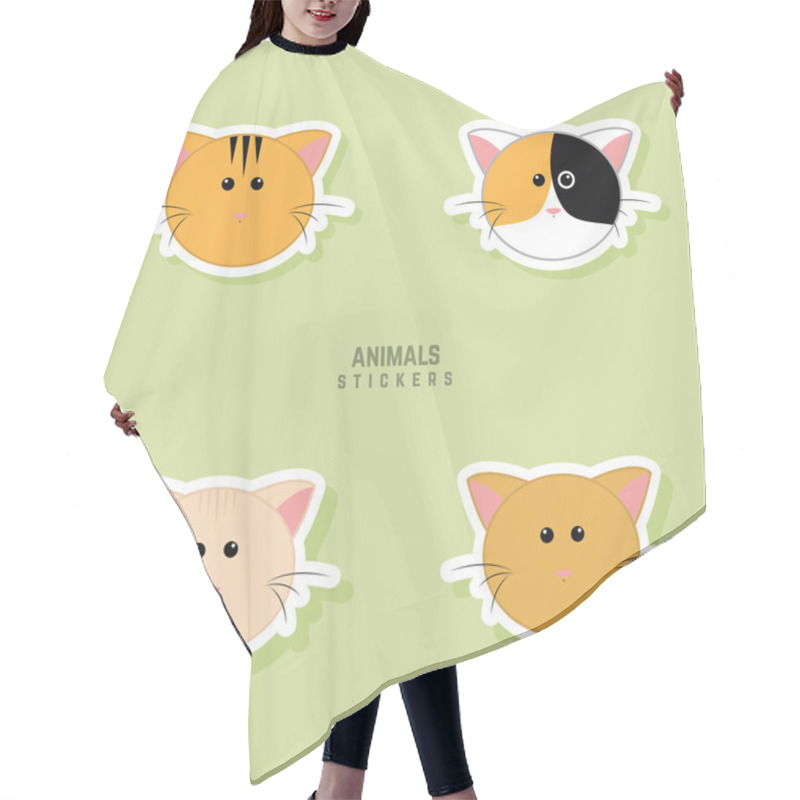 Personality  Cute Cats Faces Hair Cutting Cape