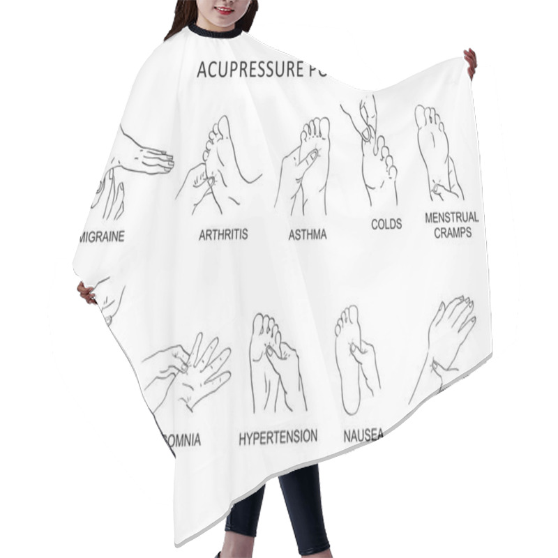 Personality  Acupressure Points For Pain Relief Hair Cutting Cape