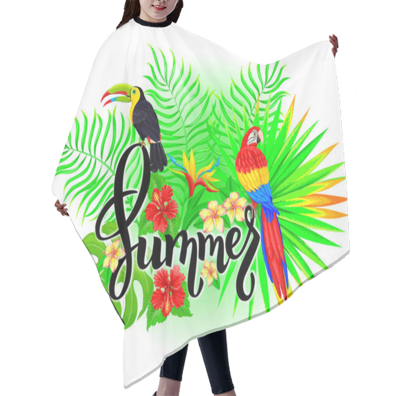 Personality  Summer Bright Tropical Composition Hair Cutting Cape