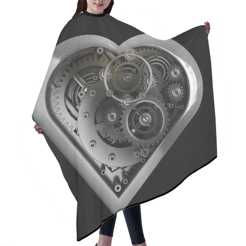 Personality  Mechanical Heart Hair Cutting Cape