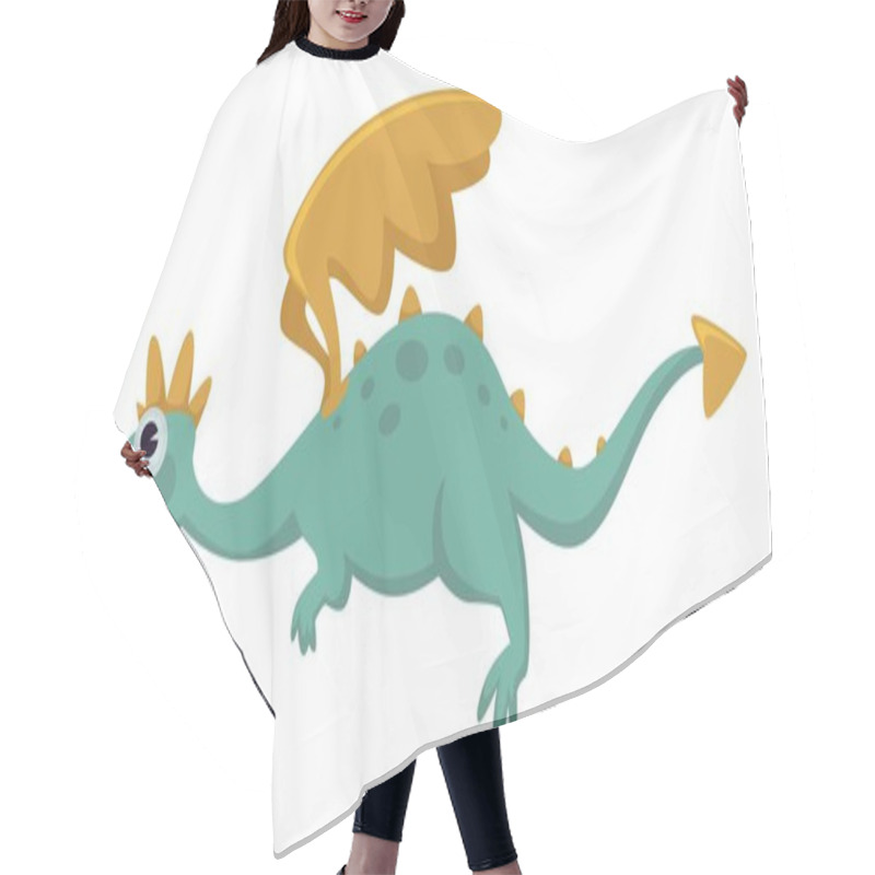 Personality  Dinosaur Dino, Prehistoric Animal Vector Isolated Illustration. Hair Cutting Cape