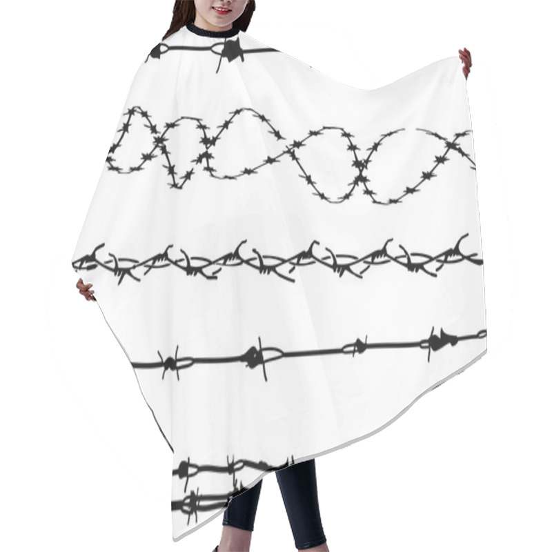 Personality  Barbed Wire Elements 5 Hair Cutting Cape