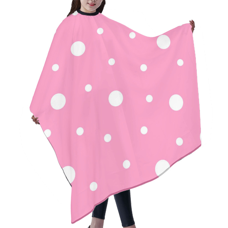 Personality  Seamless Pattern With Polka Dots. Hair Cutting Cape