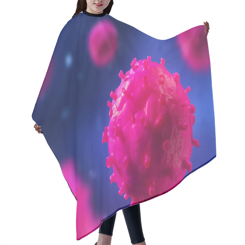 Personality  Viruses And Microorganisms. 3D Illustration In High Resolution. Medical Research In The Field Of Microbiology Hair Cutting Cape