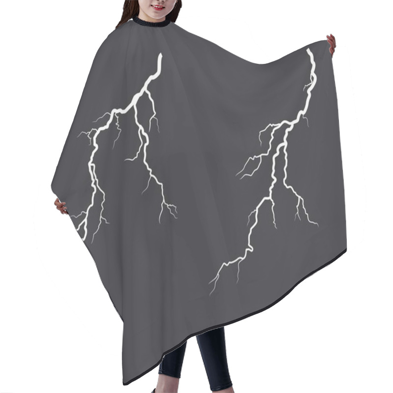 Personality  Two Lightning Bolts In The Sky Hair Cutting Cape