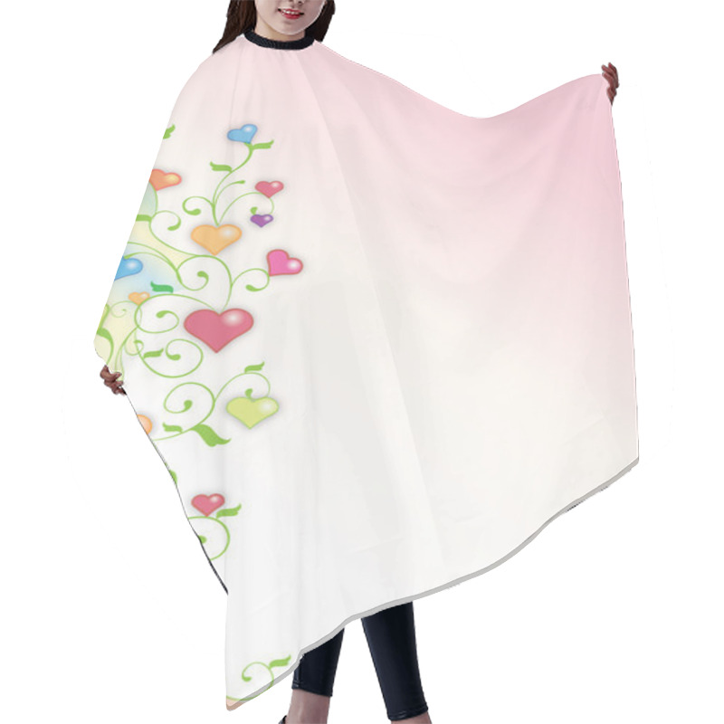 Personality  Love Spring Background Hair Cutting Cape