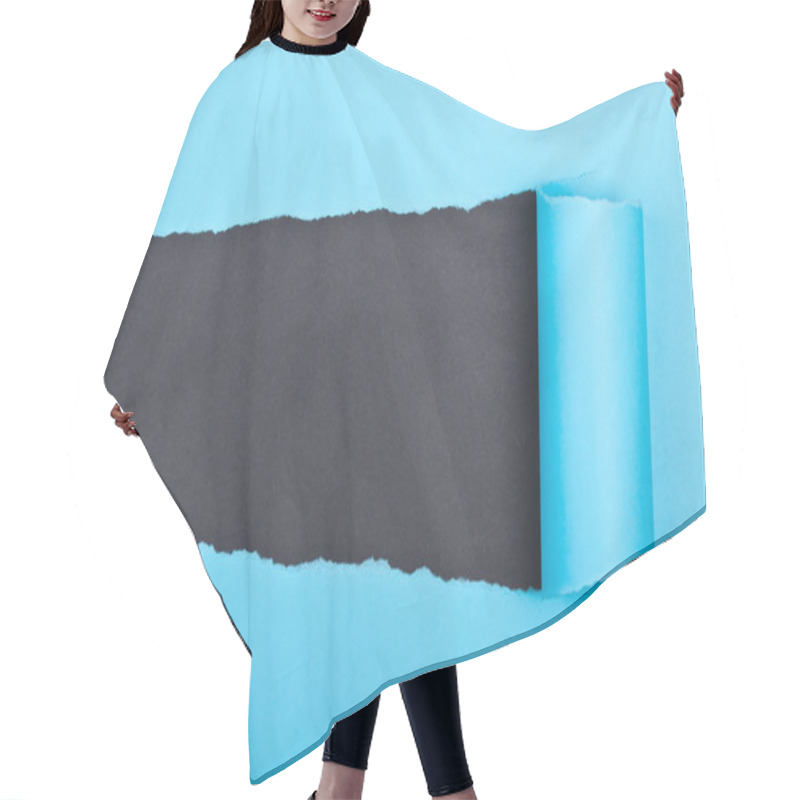 Personality  Blue Wrapped Paper Hair Cutting Cape