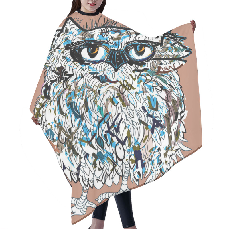 Personality  Owl, Symbol Of Halloween Hair Cutting Cape