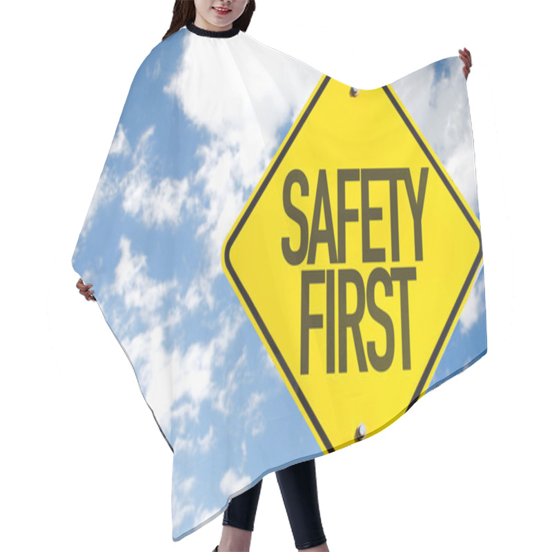 Personality  Safety First Sign Hair Cutting Cape