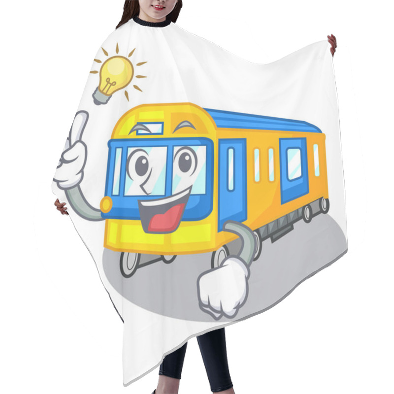 Personality  Have An Idea Miniature Subway Train Cartoon Above Table Hair Cutting Cape