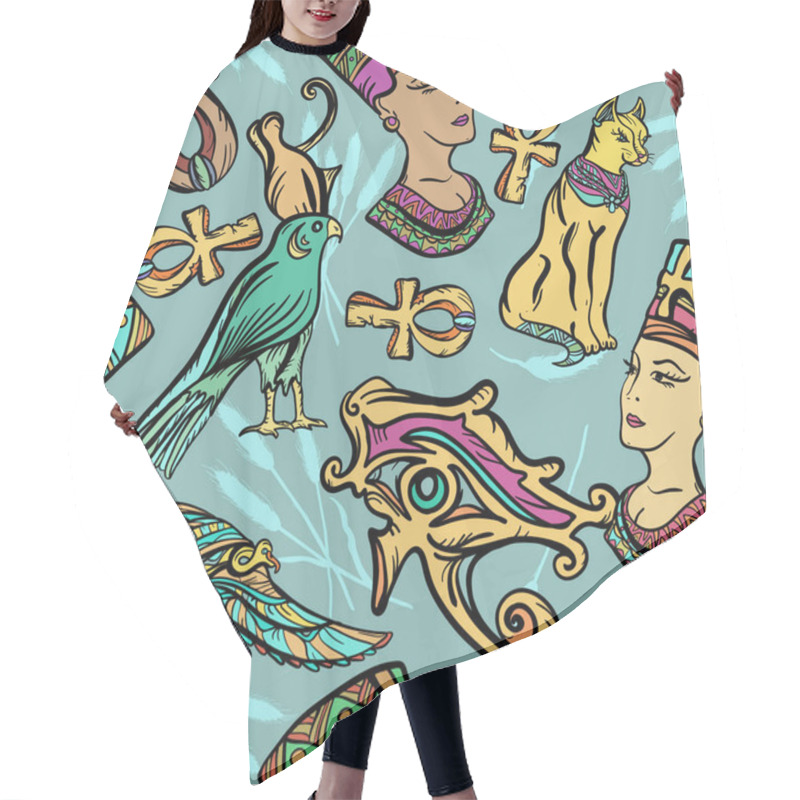 Personality  Ancient Egypt Art Pattern. Classic Flash Tattoo Hair Cutting Cape