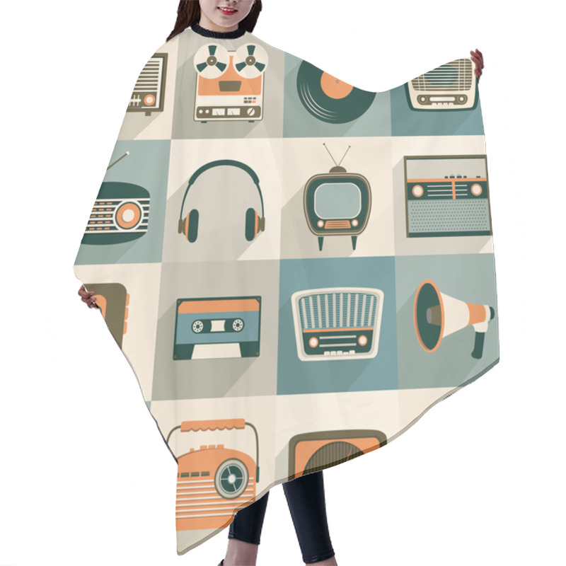 Personality  Retro Electronics Collection Hair Cutting Cape