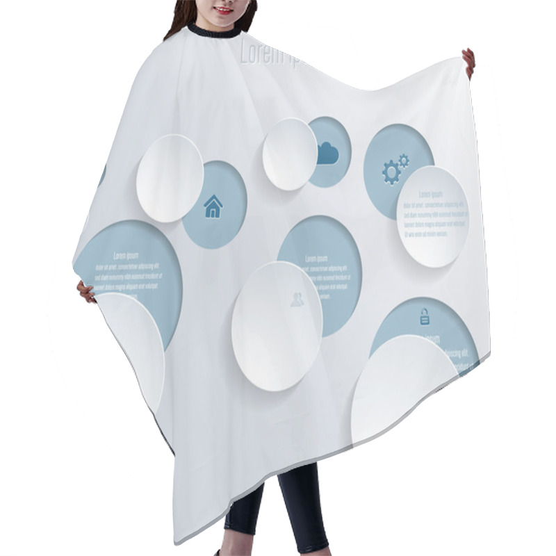 Personality  Abstract 3d Paper Shapes Hair Cutting Cape