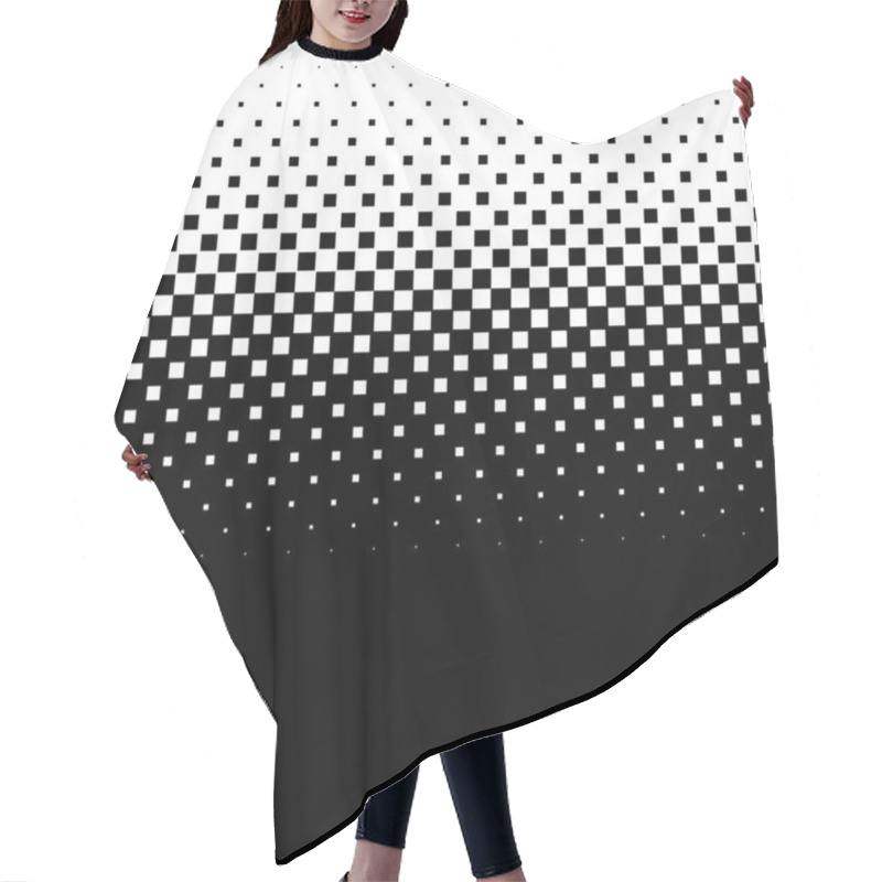 Personality  Linear Square Halftone, Screentone Element. Squares Geometric Pattern, Background Texture Hair Cutting Cape