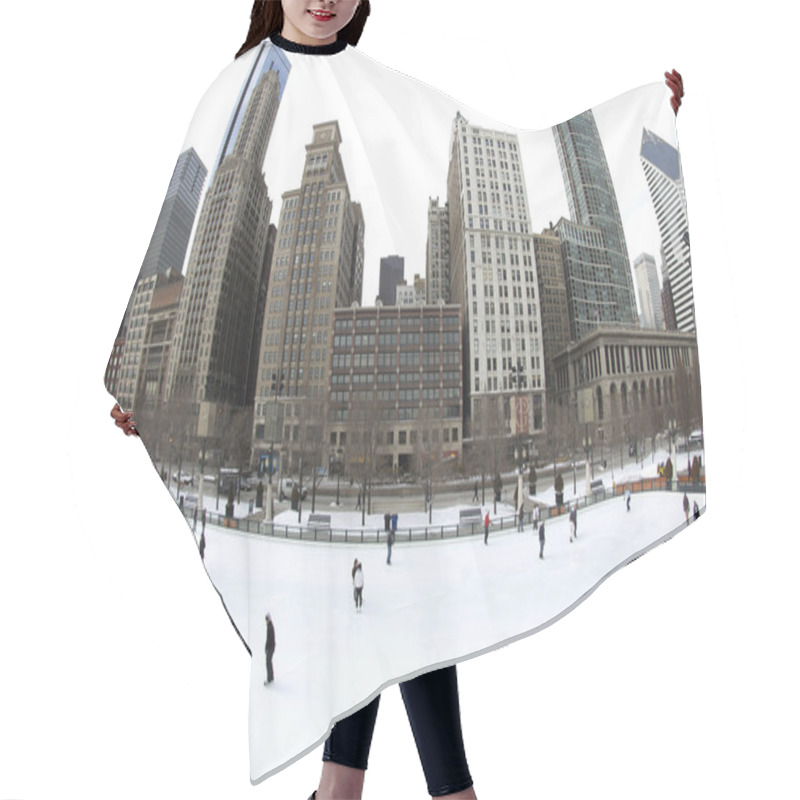 Personality  Chicago Outdoor Ice Rink Hair Cutting Cape