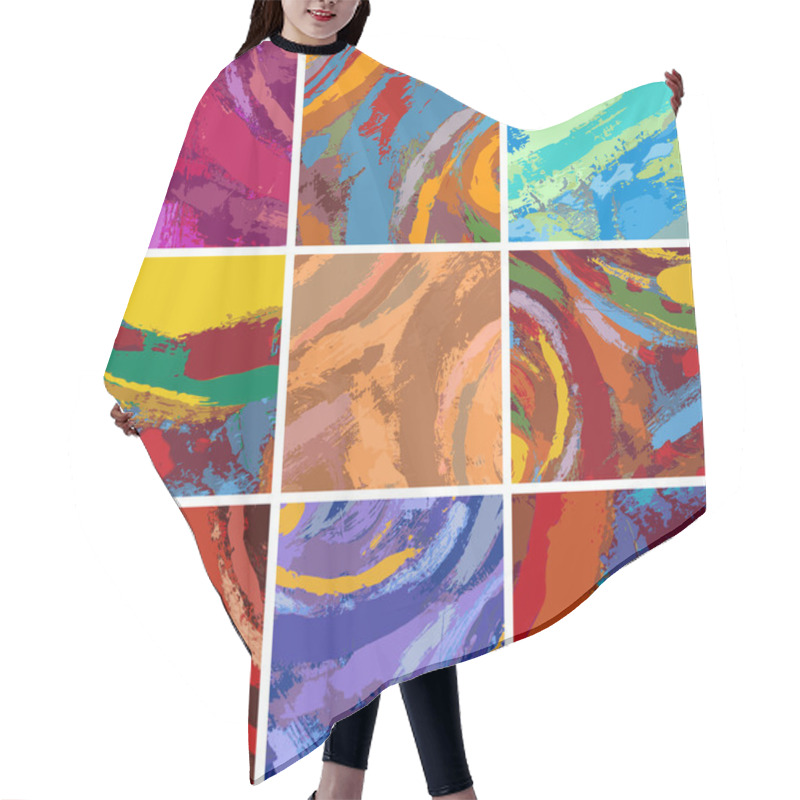 Personality  Abstract Painting Background Design Set Hair Cutting Cape