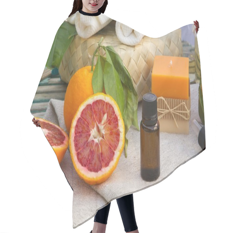 Personality  Blood Orange Essential Oil Hair Cutting Cape