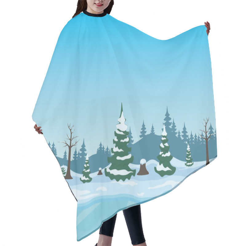 Personality  Winter Forest Hair Cutting Cape