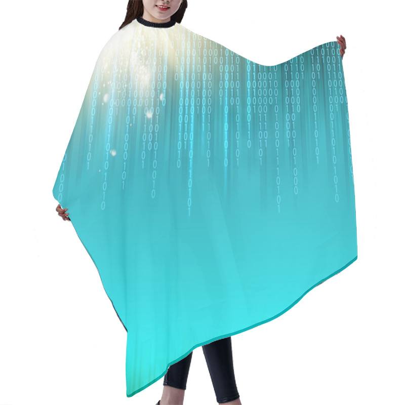 Personality  Abstract Binary Code Background. Hair Cutting Cape