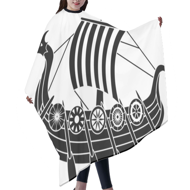 Personality  Ancient Vikings Ship Hair Cutting Cape