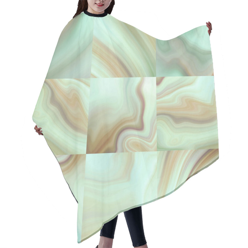 Personality  Abstract Seamless Stone Mosaic Hair Cutting Cape