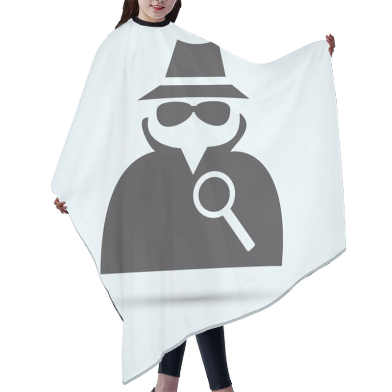 Personality  Secret Service Agent Icon Hair Cutting Cape