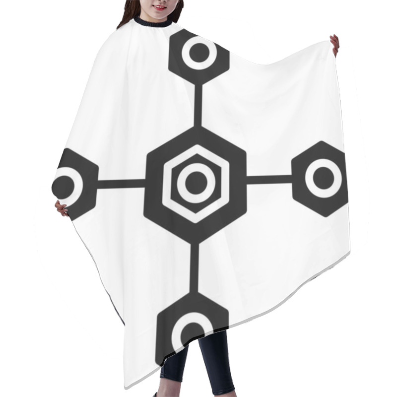 Personality  Biomolecular Icon Symbol Art Hair Cutting Cape