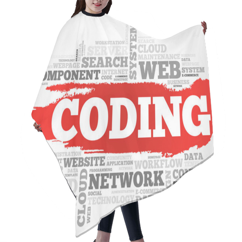 Personality  Coding Word Cloud Hair Cutting Cape