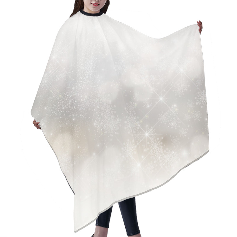 Personality  Christmas Background With Bokeh Lights And Stars Hair Cutting Cape