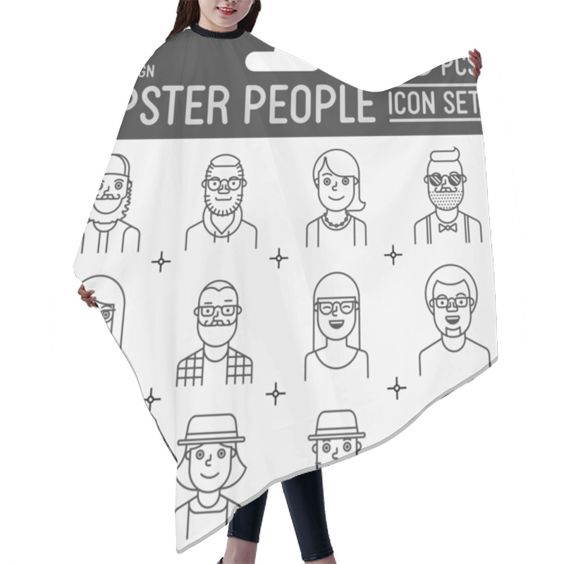 Personality  Hipster People Hair Cutting Cape