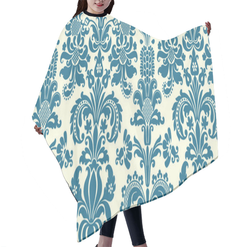 Personality  Vector Seamless Floral Damask Pattern Hair Cutting Cape