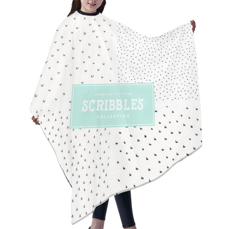 Personality  Scribbles Patterns Collection Hair Cutting Cape