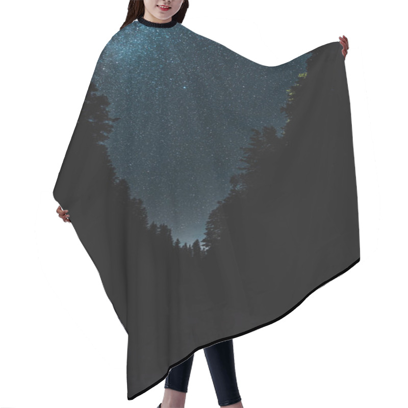 Personality  Night Sky With Stars Shine In Forest At Night  Hair Cutting Cape