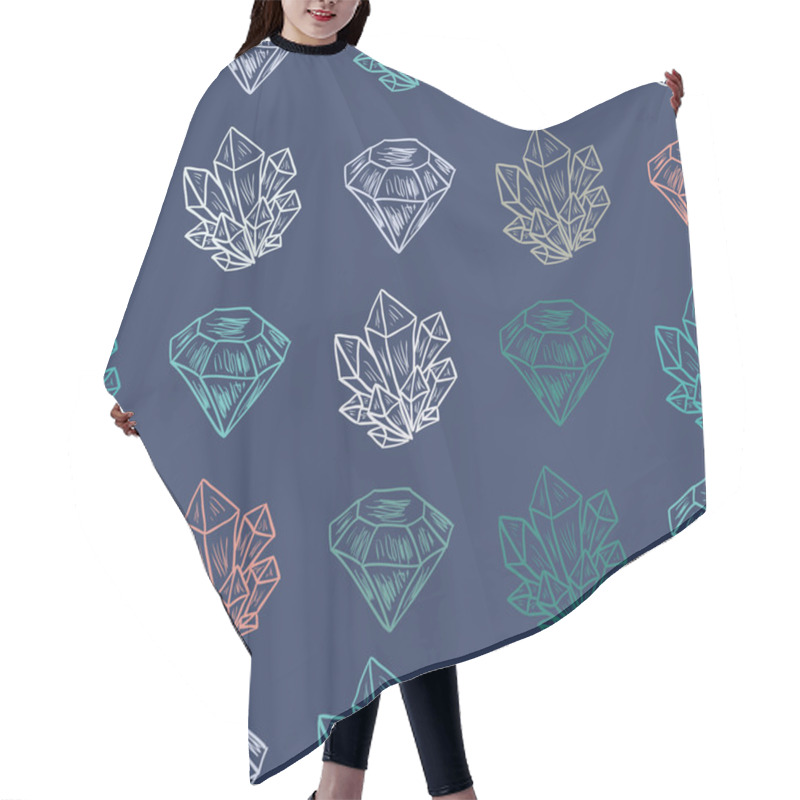 Personality  Diamond Seamless Pattern Hair Cutting Cape