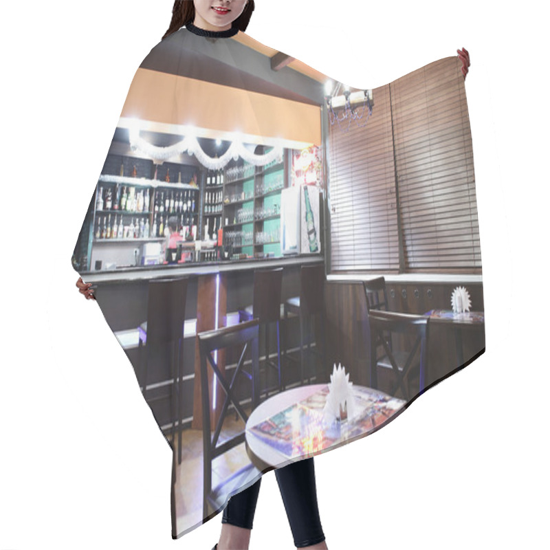 Personality  Interior Of Beautiful And Modern Billiard Hair Cutting Cape