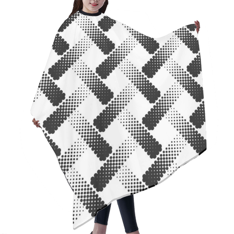 Personality  Seamless Halftone Pattern Hair Cutting Cape